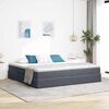 vidaXL Aufbewahrungsbett mit Matratze Dunkelgrau 200 x 200 cm Samt