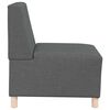 vidaXL Modulares Armfreies Sofa 3 pcs Dunkelgrau 55 x 74 x 82 cm Stoff