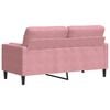 vidaXL 2-Sitzer-Sofa mit Zierkissen Rosa 140 cm Samt