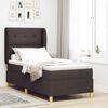 vidaXL Boxspringbett mit Matratze Dunkelbraun 190 x 90 cm Stoff