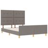 vidaXL Bettgestell mit Kopfteil Taupe 140 x 190 cm Stoff