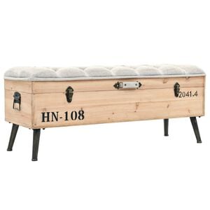 vidaXL Aufbewahrungsbank 110 cm aus massivem Fichtenholz