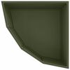 vidaXL Eckpflanzer Olivgr&uuml;n 60 x 60 x 35 cm Stahl
