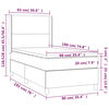 vidaXL Boxspringbett mit Matratze Taupe 90x190 cm Stoff