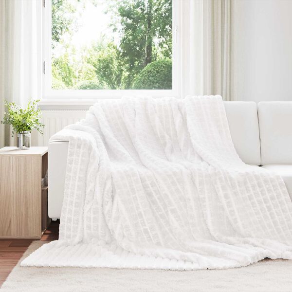 vidaXL Wohndecken 6 pcs Wei&szlig; 270 x 240 cm Fleece