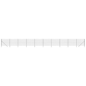 vidaXL Maschendrahtzaun Anthrazit 1,6x25 m Verzinkter Stahl