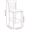 vidaXL Barhocker mit Kissen 2 Stk. Braun Massivholz Gummibaum
