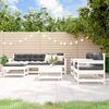 vidaXL 7-tlg. Garten-Lounge-Set mit Kissen Wei&szlig; Massivholz