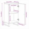vidaXL Sideboard Schwarz 40x33x75 cm Massivholz Mango