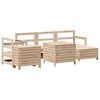 vidaXL 7-tlg. Garten-Sofagarnitur Massivholz Kiefer