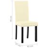 vidaXL Esszimmerst&uuml;hle 2 Stk. Creme PVC