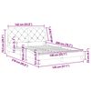 vidaXL Bettgestell ohne Matratze Blau 140x200 cm Samt