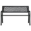 vidaXL Gartenbank Schwarz 120 cm Stahl
