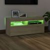 vidaXL TV-Schrank mit LED-Leuchten Sonoma-Eiche 90x35x40 cm