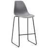 vidaXL 5-tlg. Bar-Set Kunststoff Grau
