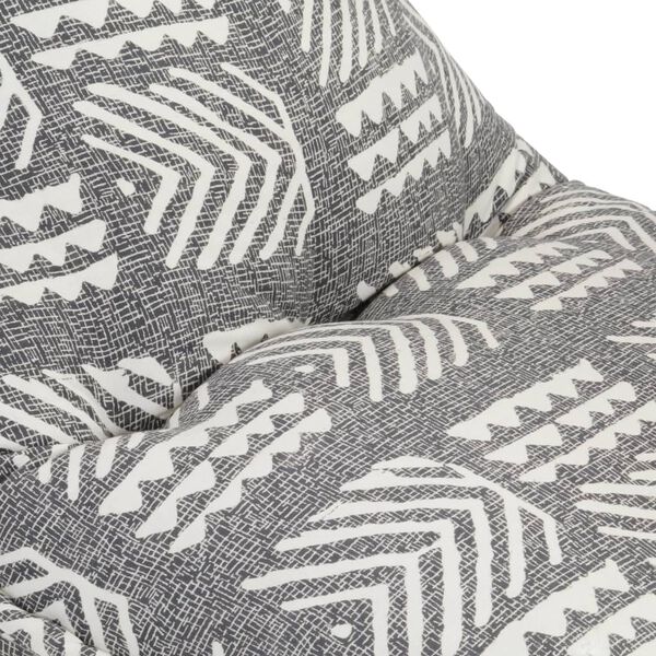 vidaXL Beanbag Grau Stoff Patchwork