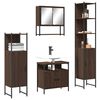 vidaXL 4-tlg. Badm&ouml;bel-Set Braun Eichen-Optik Holzwerkstoff