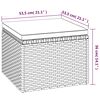 vidaXL 4-tlg. Garten-Sofagarnitur mit Kissen Schwarz Poly Rattan