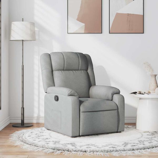 vidaXL Relaxsessel Hellgrau Stoff