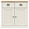 vidaXL Highboard VIGO Wei&szlig; 78x40x175 cm Massivholz Kiefer