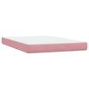vidaXL Boxspringbett mit Matratze Rosa 160x210 cm Samt