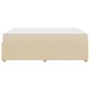 vidaXL Bettrahmen mit Matratze Creme 160 x 200 cm Stoff