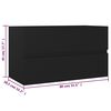 vidaXL Badm&ouml;bel-Set Schwarz Holzwerkstoff