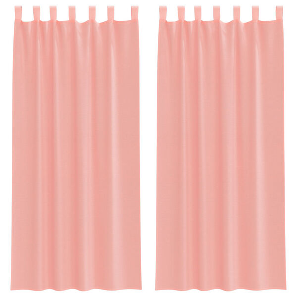 vidaXL Voile Vorh&auml;nge mit Schlaufen 2 Stk. Rosa 140x245 cm
