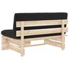 vidaXL Outdoor-Mittelsofa Paletten Impr&auml;gniertes Kiefernholz