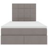 vidaXL Bett mit Stauraum und LED mit LED Taupe 120 x 200 cm Polyester