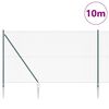 vidaXL Zaunpfosten Gr&uuml;n 10 x 1,5 m (40 x 40 mm Maschen) Stahl und PVC