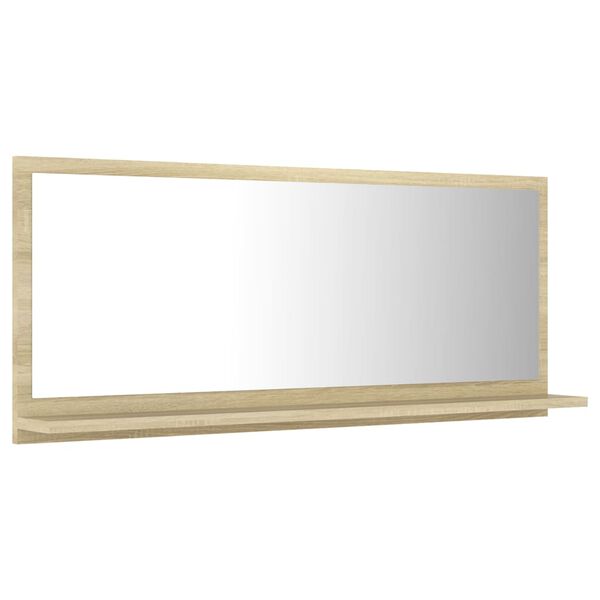 vidaXL Badspiegel Sonoma-Eiche 90x10,5x37 cm Holzwerkstoff