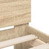 vidaXL Bettrahmen mit LED Sonoma 137 x 190 cm Holzwerkstoff