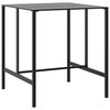 vidaXL Bartisch Schwarz 100x100x110 cm Pulverbeschichteter Stahl