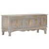 vidaXL Aufbewahrungstruhe Grau 100 x 38 x 45 cm Massivholz Mango