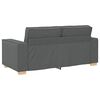 vidaXL 2-Sitzer Sofa Dunkelgrau 140 cm Stoff