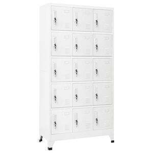 vidaXL Schlie&szlig;fachschrank Hellgrau 90x40x180 cm Stahl