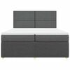 vidaXL Boxspringbett mit Matratze Dunkelgrau 200x200 cm Stoff