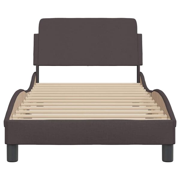 vidaXL Bettgestell "Dover" Dunkelbraun 90x200 cm Stoff