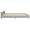 vidaXL Bettgestell ohne Matratze Hellgrau 160x200 cm Stoff