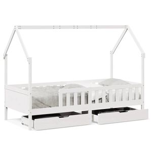 vidaXL Kinderbett mit Schubladen 90x200 cm Massivholz Kiefer
