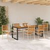 vidaXL Garten Essgruppe 7 pcs Beige und Braun Poly-Rattan