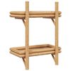 vidaXL Wandregal mit Regal Wandmontiert Braun 39 x 26 x 60 cm Bambus