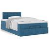 vidaXL Ottoman-Bett mit Matratze Dunkelblau 120x200 cm Samt