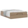 vidaXL Bettgestell mit Matratze mit Matratze 2 pcs Hellbraun PVC