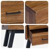 vidaXL Nachttisch mit Schubladen Natur 40 x 35 x 55 cm Massivholz Teak