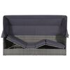 vidaXL Gartenbett mit Baldachin Grau 205&times;62 cm Poly Rattan