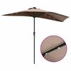 vidaXL Garten-Sonnenschirm Taupe 294 x 150 x 223 cm
