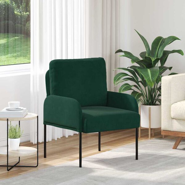 vidaXL Sofas mit Kissen 55cm Dunkelgr&uuml;n Sperrholz