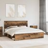 vidaXL Bettrahmen Altholz 200 x 200 cm Massives Kiefernholz